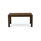 HomeStock Tavolo da Pranzo Rettangolare a 7 Pezzi, Finitura Jacobean Invecchiata, Piano in Legno Massello con 6 Sedie