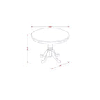 Set da pranzo 5 pezzi - Tavolo rotondo da 36 pollici e 4 sedie in legno - Stile eclettico
