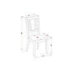 Set da pranzo 5 pezzi - Tavolo rotondo da 36 pollici e 4 sedie in legno - Stile eclettico