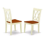 Ensemble de salle à manger 5 pièces HomeStock en bois massif (dessus) coloris crème et cerise avec rallonges à rabat – 4 places