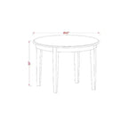 Ensemble de salle à manger rond - Table et chaises de cuisine 3 pièces - Fini blanc lin - Design Parson moderne
