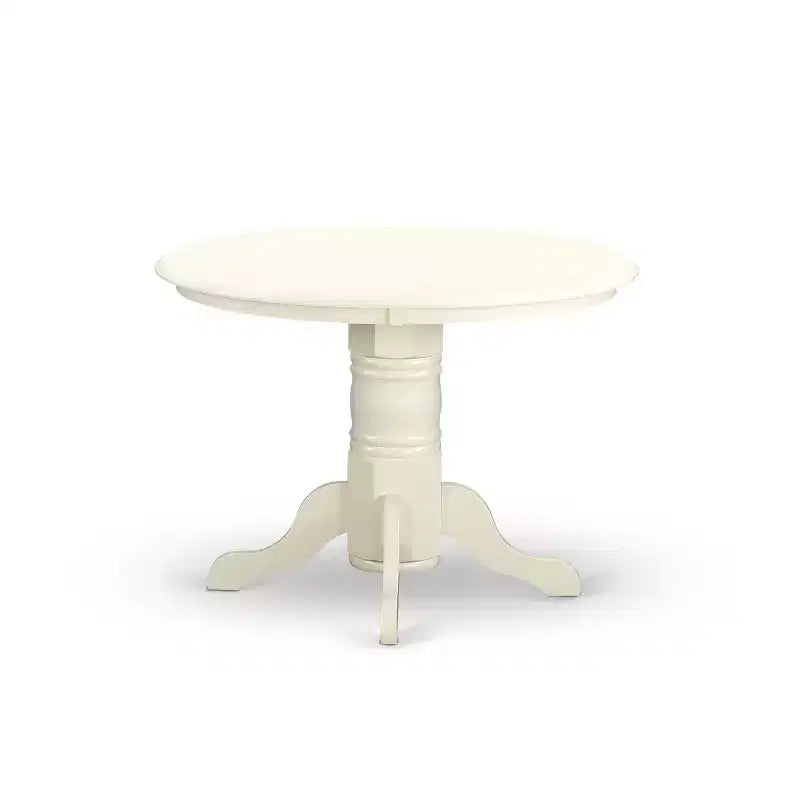 Set da pranzo stile Southwestern, 5 pezzi, tavolo rotondo e sedie - Tavolo da 42 pollici, design a doghe verticali
