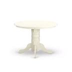 Set da pranzo stile Southwestern, 5 pezzi, tavolo rotondo e sedie - Tavolo da 42 pollici, design a doghe verticali