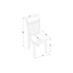 HomeStock Tavolo da pranzo rotondo a 5 pezzi con ripiano in legno massiccio, finitura color cappuccino, con 4 sedie
