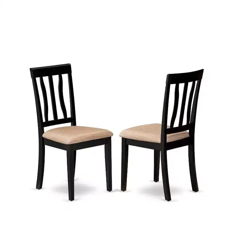 Set pranzo da cucina - Tavolo rotondo con 2 sedie in legno - Mobili moderni per sala da pranzo