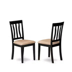 Set pranzo da cucina - Tavolo rotondo con 2 sedie in legno - Mobili moderni per sala da pranzo