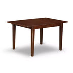 HomeStock 3-Pc Mahogany Finish Rectangular Solid Wood Top with Butterfly Leaf Dining Table Set