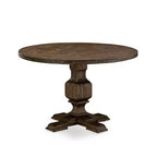 HomeStock Set da pranzo 7 pezzi, tavolo con piano in legno massello con finitura anticata Jacobean e 6 sedie Parson