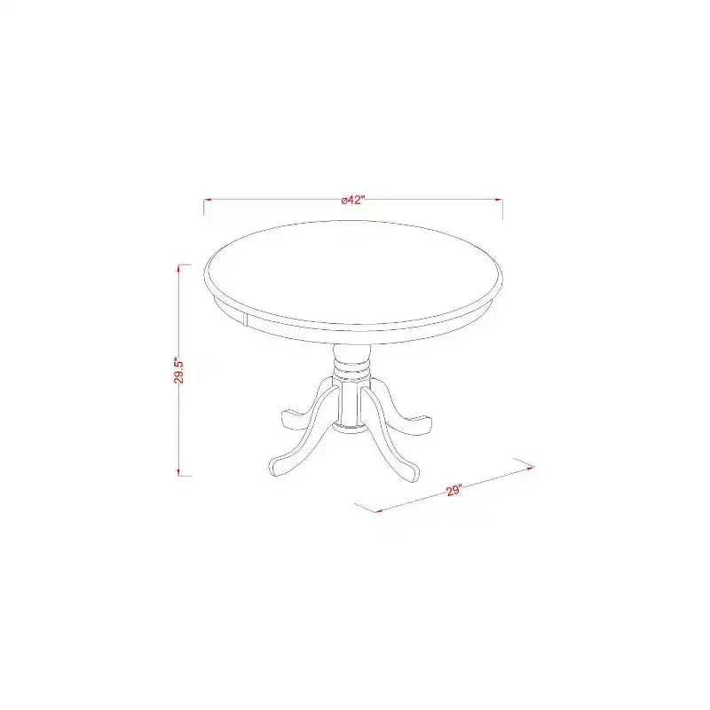 Set da pranzo rotondo da cucina - Set da pranzo 5 pezzi con sedie - Set tavolo e sedie moderno