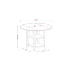 Set da pranzo 5 pezzi tavolo e sedie rotondi - Finitura ciliegio al burro - Set tavolo per piccola cucina