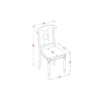Set da pranzo 5 pezzi tavolo e sedie rotondi - Finitura ciliegio al burro - Set tavolo per piccola cucina