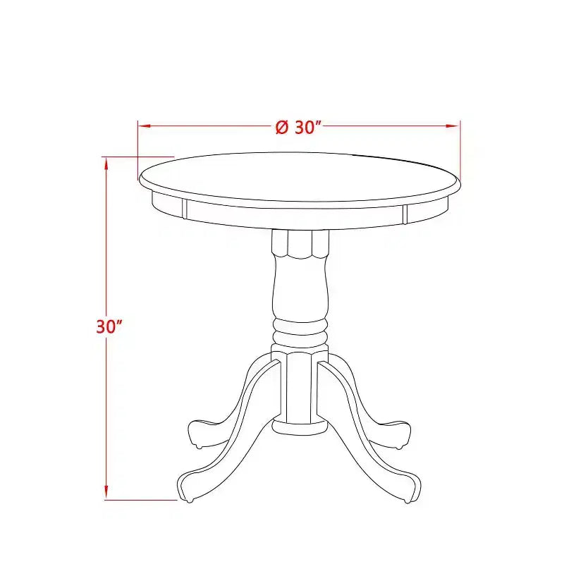Set sala da pranzo 3 pezzi in legno massello nero e ciliegio con schienale alto - 4 posti