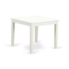 HomeStock Set da Pranzo Quadrato da 5 Pezzi con Piano in Legno Massello Finitura Bianco Lino - 4 Posti