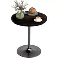 Round Dining Table for 2-4 People, Small Kitchen Table with Wood Grain Top