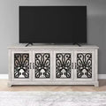 GALANO Traditional Mirrored Door TV Stand with Adjustable Shelves 68.2 W x 17.2 D x 29.3 H