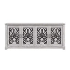 Meuble TV traditionnel GALANO avec portes à miroir et étagères réglables 68,2 L x 17,2 P x 29,3 H