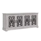 Meuble TV traditionnel GALANO avec portes à miroir et étagères réglables 68,2 L x 17,2 P x 29,3 H