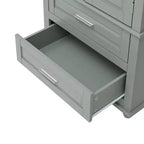 GDFStudio Norton, armadietto moderno in legno da bagno, indipendente, con due cassetti, ripiano regolabile e armadietto chiuso