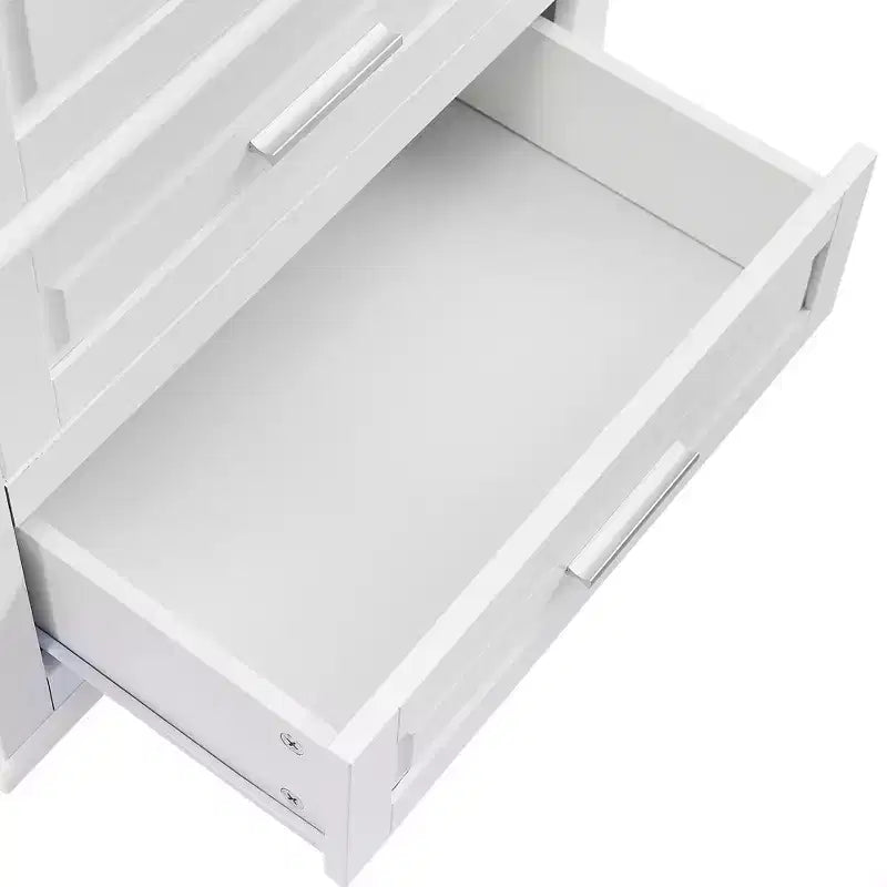 GDFStudio Norton, armadietto moderno in legno da bagno, indipendente, con due cassetti, ripiano regolabile e armadietto chiuso
