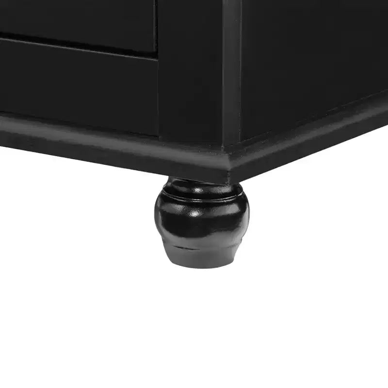 GDFStudio Norton, armadietto moderno in legno da bagno, indipendente, con due cassetti, ripiano regolabile e armadietto chiuso