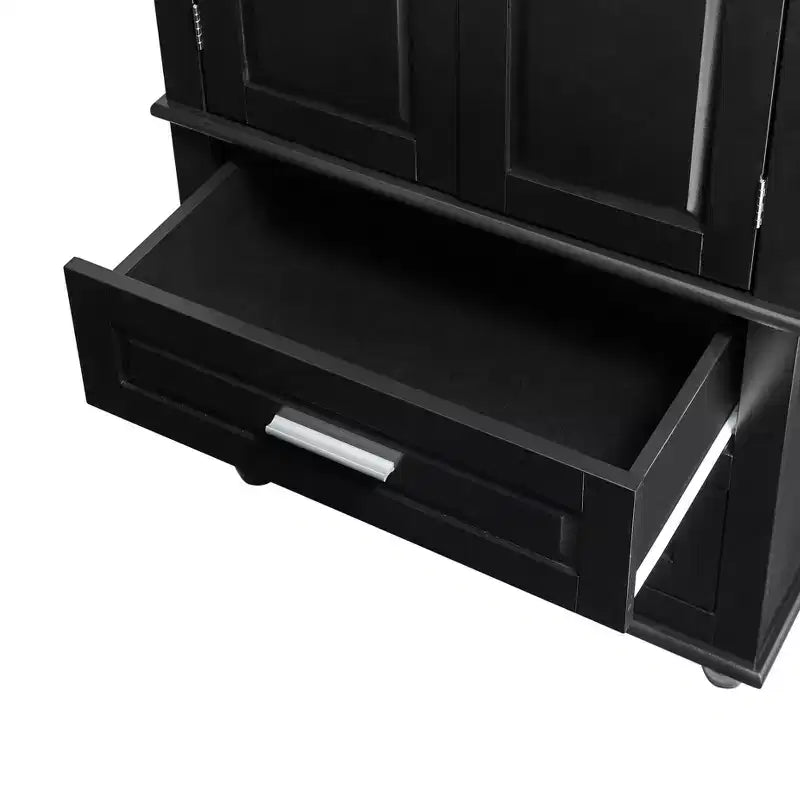 GDFStudio Norton, armadietto moderno in legno da bagno, indipendente, con due cassetti, ripiano regolabile e armadietto chiuso