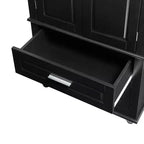 GDFStudio Norton, armadietto moderno in legno da bagno, indipendente, con due cassetti, ripiano regolabile e armadietto chiuso