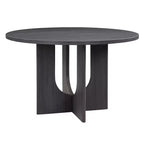 Tavolo da pranzo rotondo moderno da 120 cm con piano effetto legno e base stabile, tavolo da cucina versatile per sala da pranzo o soggiorno-Panipeachy