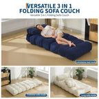 Divano Letto Pieghevole Confezione da 2, Poltrona Letto Convertibile con Cuscino e Supporto Ergonomico, Portatile e Lavabile in Lavatrice Ideale per Soggiorno e Camera da Letto