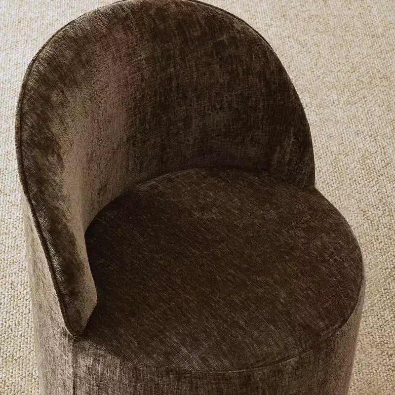 Set da Pranzo 7 Pezzi per Cucina, Tavolo Ovale Nero e Sedie a Botte in Ciniglia, Mobili Moderni per Sala da Pranzo - Panipeachy