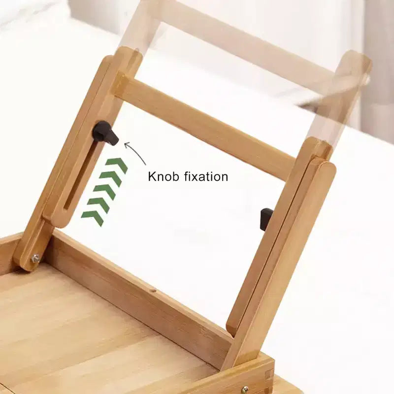 Scrivania per Laptop da Letto, Tavolino da Letto con Gambe, Tavolo Portatile per Laptop Regolabile in Bambù da 17-23cm per Mangiare a Letto