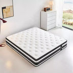 Twin XL 12 Inch Hybrid Mattress, Breathable Cool Oeko-Tex Certified Cover, Memory Foam & Individual Pocket Springs, Medium Firm Support