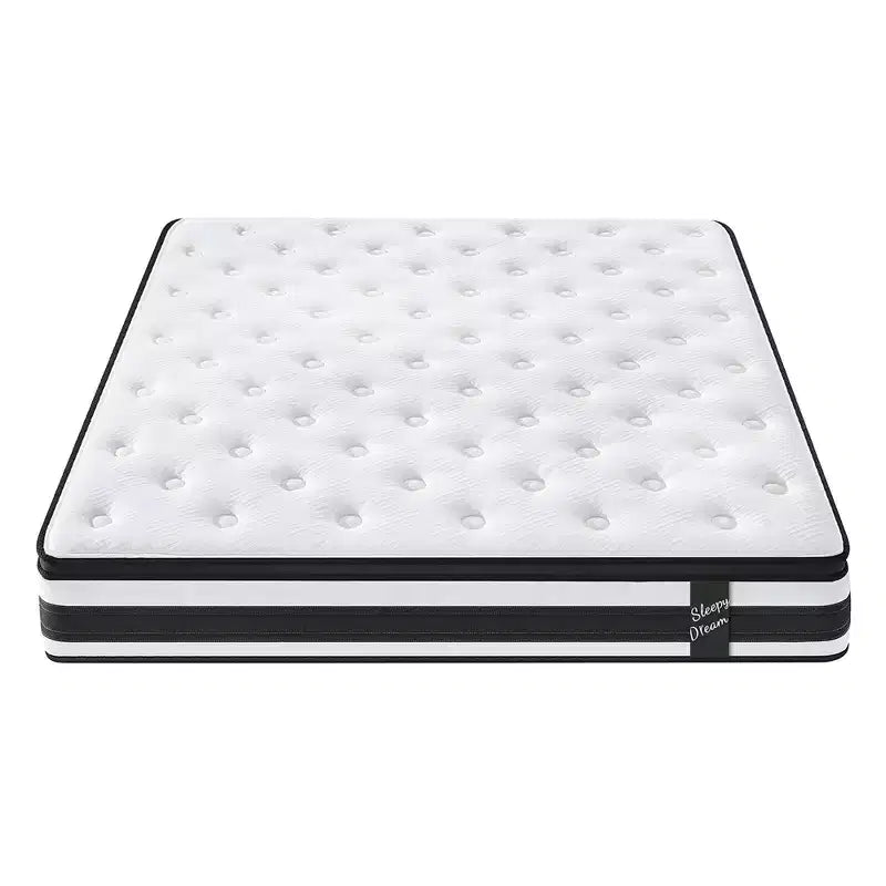 Materasso Ibrido Twin XL 30 cm, Copertura Traspirante e Fresca Certificata Oeko-Tex, Memory Foam e Molle Insacchettate Indipendenti, Supporto Medio Rigido