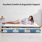 Materasso Ibrido Twin XL 30 cm, Copertura Traspirante e Fresca Certificata Oeko-Tex, Memory Foam e Molle Insacchettate Indipendenti, Supporto Medio Rigido