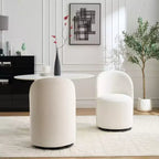 TUYOHW Fauteuil d'appoint pivotant en velours, moderne, sans accoudoirs, avec dossier rond, pour chambre à coucher, salon, cuisine