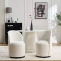 TUYOHW Swivel Barrel Accent Chair,Modern Velvet Armless Dining Chair with Round Back,Makeup Vanity Side Chair for Bedroom,Living Room,Kitchen