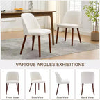 Ensemble de chaises de salle à manger modernes Acekool, cadre en bois massif et assise rembourrée, chaises de cuisine ou de salle à manger peu encombrantes