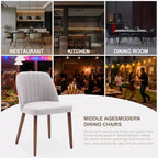 Ensemble de chaises de salle à manger modernes Acekool, cadre en bois massif et assise rembourrée, chaises de cuisine ou de salle à manger peu encombrantes