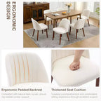 Ensemble de chaises de salle à manger modernes Acekool, cadre en bois massif et assise rembourrée, chaises de cuisine ou de salle à manger peu encombrantes