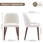 Ensemble de chaises de salle à manger modernes Acekool, cadre en bois massif et assise rembourrée, chaises de cuisine ou de salle à manger peu encombrantes