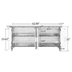 63 Mobile Credenza Boho, Mobile TV Nero con Ante Intagliate a Mandala Floreale - Panipeachy