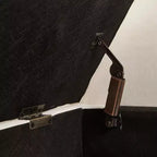 Okak 51.5 Panca Contenitore in Velluto con Braccioli e Gambe in Legno, Panca da Fondo Letto con Sedile Imbottito, Pouf Contenitore per la Casa