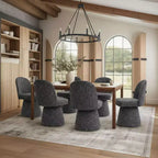 Lot de 6 chaises de salle à manger modernes sans accoudoirs, pivotantes à 360°, avec piétement tulipe, élégantes chaises d'appoint pour cuisine, salle à manger ou bureau - Panipeachy