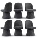 Lot de 6 chaises de salle à manger modernes sans accoudoirs, pivotantes à 360°, avec piétement tulipe, élégantes chaises d'appoint pour cuisine, salle à manger ou bureau - Panipeachy
