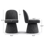 Lot de 6 chaises de salle à manger modernes sans accoudoirs, pivotantes à 360°, avec piétement tulipe, élégantes chaises d'appoint pour cuisine, salle à manger ou bureau - Panipeachy