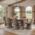 Lot de 6 chaises de salle à manger modernes sans accoudoirs, pivotantes à 360°, avec piétement tulipe, élégantes chaises d'appoint pour cuisine, salle à manger ou bureau - Panipeachy