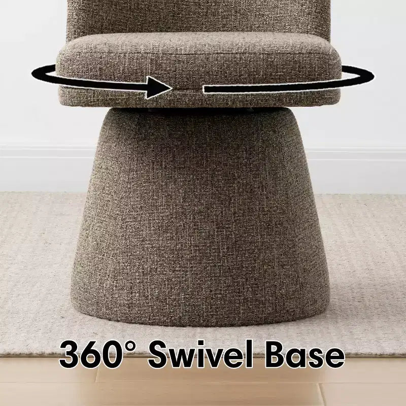 Lot de 6 chaises de salle à manger modernes sans accoudoirs, pivotantes à 360°, avec piétement tulipe, élégantes chaises d'appoint pour cuisine, salle à manger ou bureau - Panipeachy