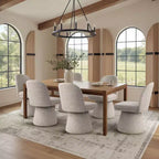 Lot de 6 chaises de salle à manger modernes sans accoudoirs, pivotantes à 360°, avec piétement tulipe, élégantes chaises d'appoint pour cuisine, salle à manger ou bureau - Panipeachy