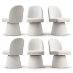 Lot de 6 chaises de salle à manger modernes sans accoudoirs, pivotantes à 360°, avec piétement tulipe, élégantes chaises d'appoint pour cuisine, salle à manger ou bureau - Panipeachy