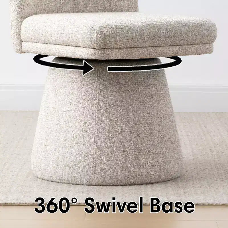Lot de 6 chaises de salle à manger modernes sans accoudoirs, pivotantes à 360°, avec piétement tulipe, élégantes chaises d'appoint pour cuisine, salle à manger ou bureau - Panipeachy