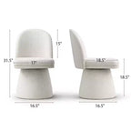Lot de 6 chaises de salle à manger modernes sans accoudoirs, pivotantes à 360°, avec piétement tulipe, élégantes chaises d'appoint pour cuisine, salle à manger ou bureau - Panipeachy